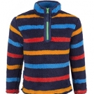 Mountain Warehouse Yeti Kinder Gestreifter Fleece Pullover Jacke Oberteil Winter warm outdoor